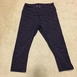 Lucy Purple Spacedye Capri leggings.